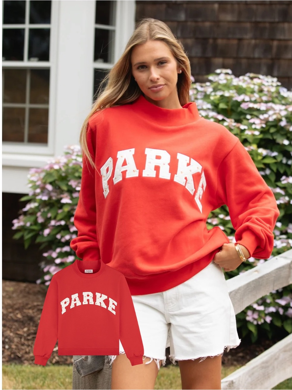 NWT Red 'PARKE' Crewneck Sweatshirt - Women's Casual Pullover